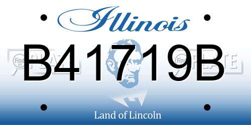 B41719B Illinois License Plate