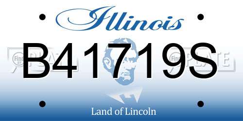 B41719S Illinois License Plate