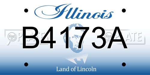 B4173A Illinois License Plate