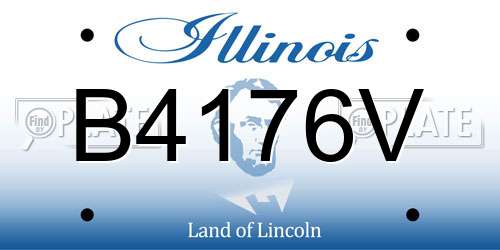 B4176V Illinois License Plate