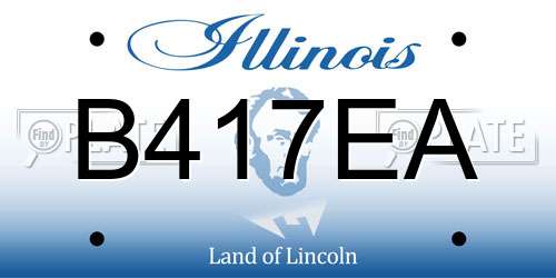 B417EA Illinois License Plate