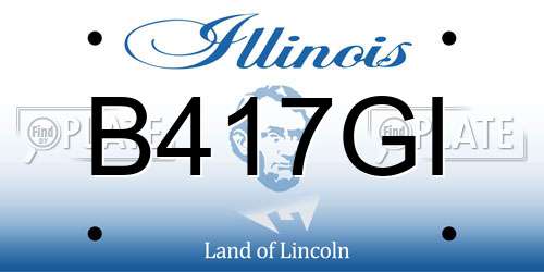 B417GI Illinois License Plate