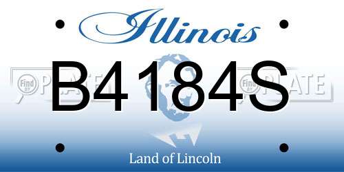 B4184S Illinois License Plate