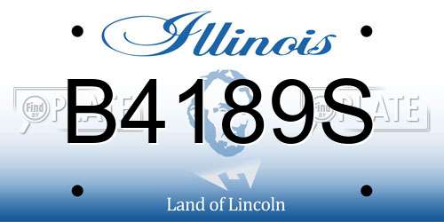 B4189S Illinois License Plate