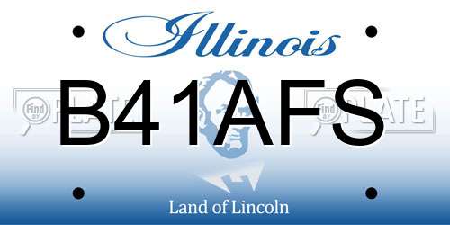 B41AFS Illinois License Plate