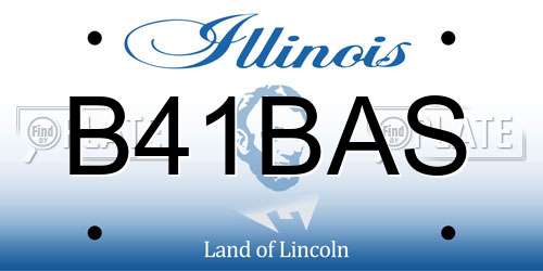 B41BAS Illinois License Plate