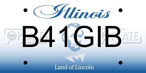 B41GIB Illinois License Plate