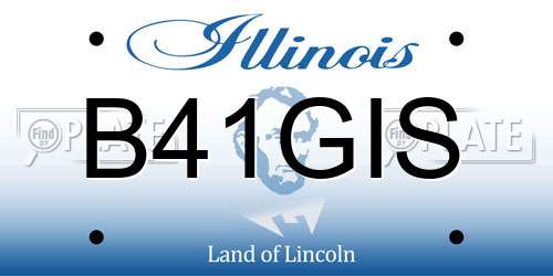B41GIS Illinois License Plate