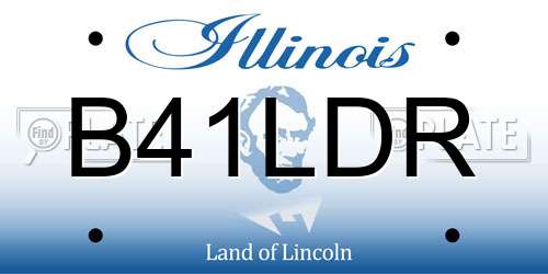 B41LDR Illinois License Plate