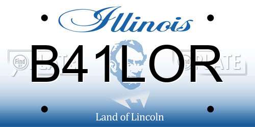 B41LOR Illinois License Plate