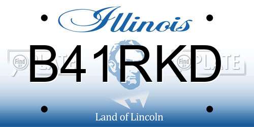 B41RKD Illinois License Plate