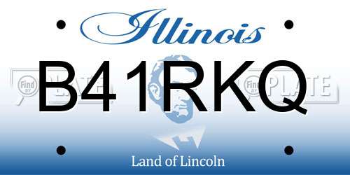 B41RKQ Illinois License Plate