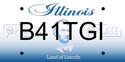 B41TGI Illinois License Plate