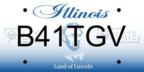 B41TGV Illinois License Plate