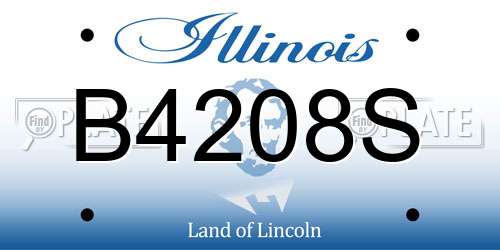 B4208S Illinois License Plate