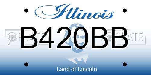 B420BB Illinois License Plate