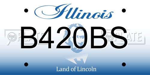 B420BS Illinois License Plate