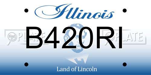 B420RI Illinois License Plate