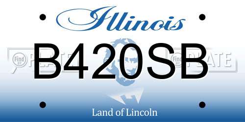 B420SB Illinois License Plate