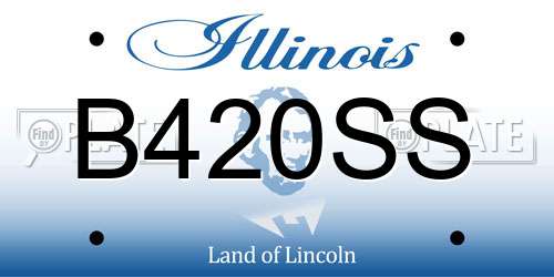 B420SS Illinois License Plate