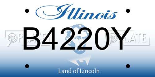 B4220Y Illinois License Plate