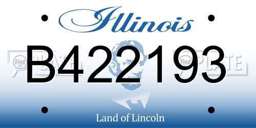 B422193 Illinois License Plate