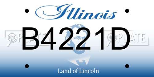 B4221D Illinois License Plate