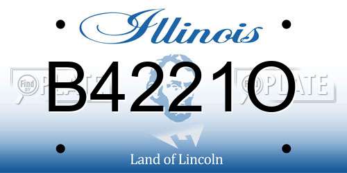 B4221O Illinois License Plate