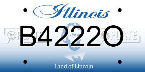 B4222O Illinois License Plate