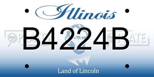 B4224B Illinois License Plate