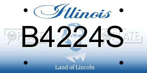 B4224S Illinois License Plate