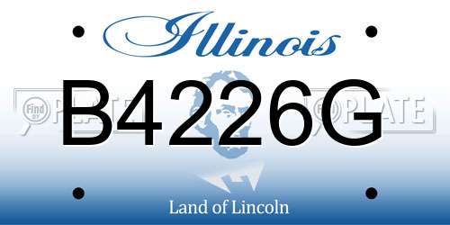 B4226G Illinois License Plate