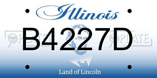 B4227D Illinois License Plate