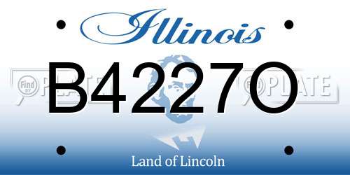 B4227O Illinois License Plate