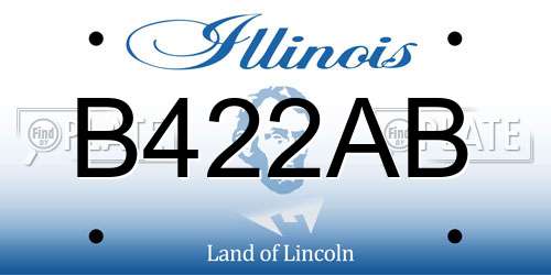 B422AB Illinois License Plate