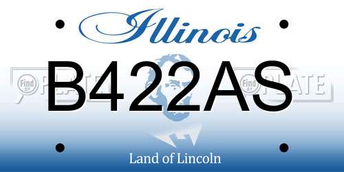 B422AS Illinois License Plate