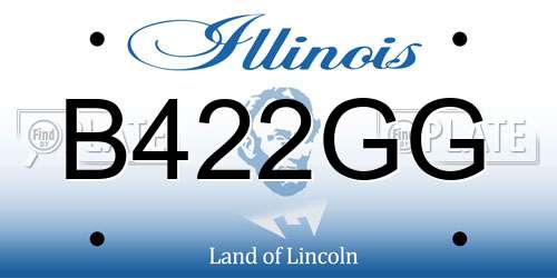 B422GG Illinois License Plate