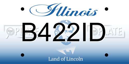 B422ID Illinois License Plate