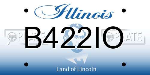 B422IO Illinois License Plate