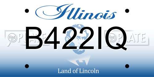 B422IQ Illinois License Plate
