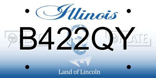 B422QY Illinois License Plate