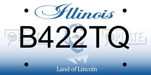 B422TQ Illinois License Plate