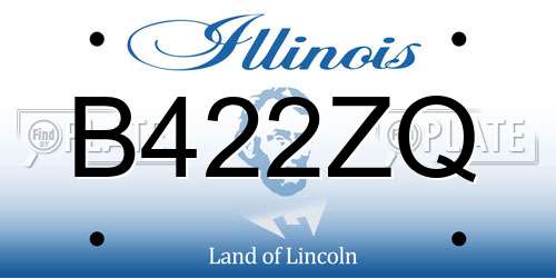 B422ZQ Illinois License Plate