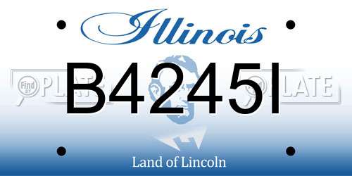 B4245I Illinois License Plate