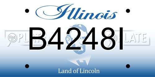 B4248I Illinois License Plate