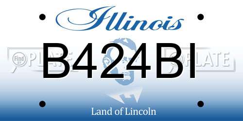 B424BI Illinois License Plate