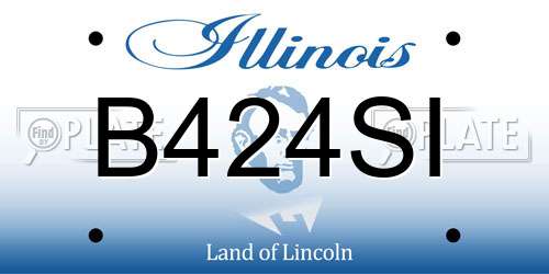 B424SI Illinois License Plate
