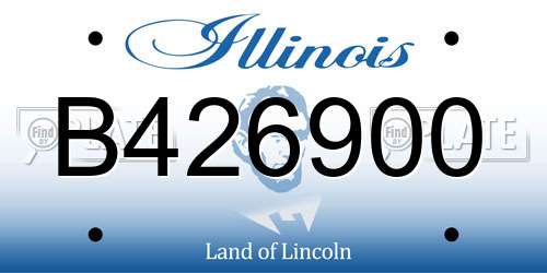 B426900 Illinois License Plate