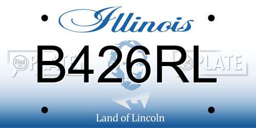B426RL Illinois License Plate