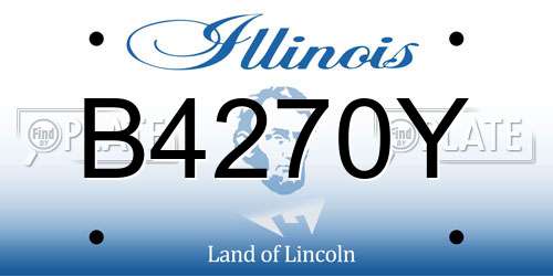 B4270Y Illinois License Plate
